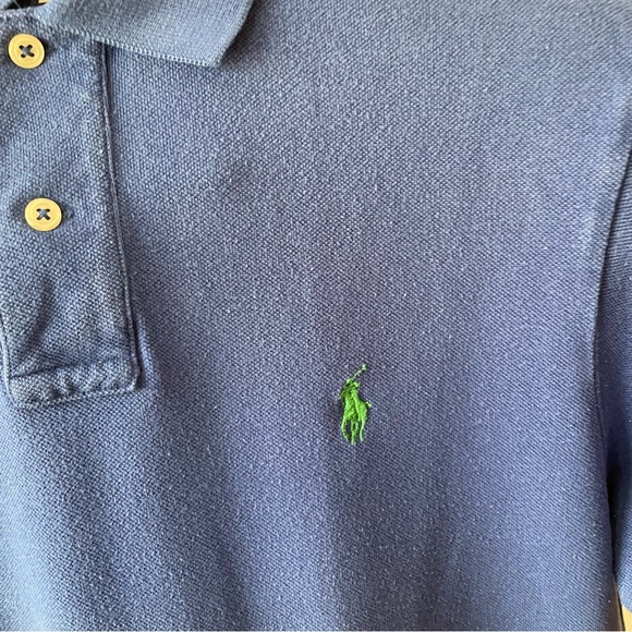 Polo Ralph Lauren blue custom fit polo - Picture 4 of 4
